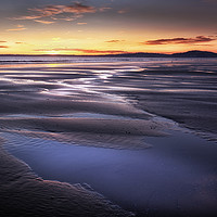 Buy canvas prints of Aberavon beach puddles by Leighton Collins