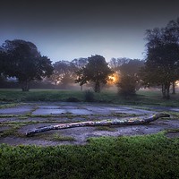 Buy canvas prints of Autumn dawn at Ravenhill Park by Leighton Collins