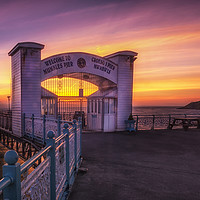 Buy canvas prints of Dawn at Mumbles Pier by Leighton Collins