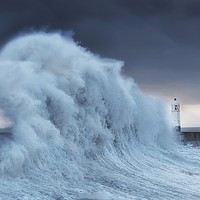 Buy canvas prints of Hurricane Brian hits Porthcawl by Leighton Collins