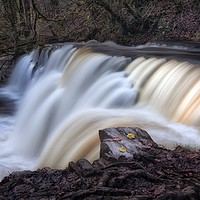 Buy canvas prints of The diving board at Sgwd y Pannwr Waterfall by Leighton Collins