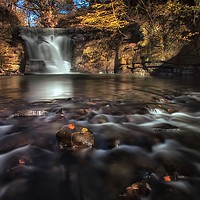 Buy canvas prints of Neath Abbey waterfalls by Leighton Collins