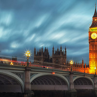 Buy canvas prints of Big Ben and Westminster bridge by Leighton Collins
