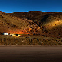Buy canvas prints of The Old Rectory at Rhossili by Leighton Collins