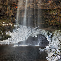 Buy canvas prints of Henrhyd Falls in Winter by Leighton Collins