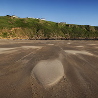 Buy canvas prints of Windswept Rhossili Bay by Leighton Collins