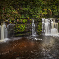 Buy canvas prints of Sgwd y Pannwr waterfall by Leighton Collins