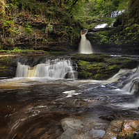 Buy canvas prints of Waterfall country South Wales by Leighton Collins