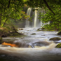 Buy canvas prints of Sgwd yr Eira waterfall by Leighton Collins