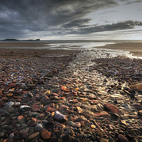 Buy canvas prints of Pebbles on Rhossili Beach by Leighton Collins