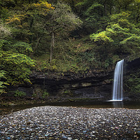 Buy canvas prints of Sgwd Gwladus in Waterfall Country by Leighton Collins