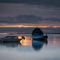 Buy canvas prints of Fishing boats in Penclawdd by Leighton Collins