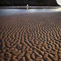 Buy canvas prints of Three Cliffs Bay Gower by Leighton Collins