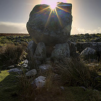 Buy canvas prints of Sun over Arthur's stone by Leighton Collins
