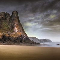 Buy canvas prints of The Great Tor in Gower by Leighton Collins