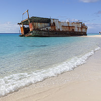 Buy canvas prints of Shipwreck on Turks and Caicos Islands in the Carib by Leighton Collins