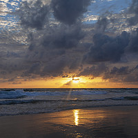 Buy canvas prints of Tropical sunset in Phuket by Leighton Collins