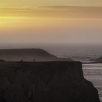 Buy canvas prints of Sunset at Worms Head by Leighton Collins