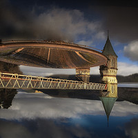 Buy canvas prints of UFO crashing on Pontsticill reservoir? by Leighton Collins