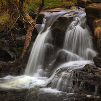 Buy canvas prints of Cascading water at Blaen y Glyn  by Leighton Collins