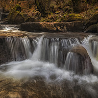 Buy canvas prints of Valley of waterfalls at Blaen y Glyn  by Leighton Collins