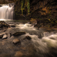 Buy canvas prints of Brecon waterfall South Wales by Leighton Collins