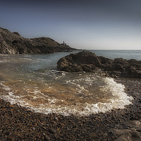 Buy canvas prints of Incoming tide at Bracelet Bay by Leighton Collins