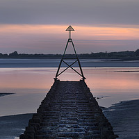 Buy canvas prints of Cardinal marker on The Loughor Estuary  by Leighton Collins