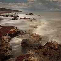 Buy canvas prints of Dramatic sea at Monknash beach by Leighton Collins