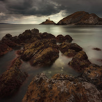 Buy canvas prints of Dramatic weather over Mumbles lighthouse by Leighton Collins