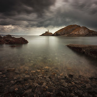 Buy canvas prints of Rough weather over Mumbles lighthouse by Leighton Collins