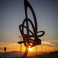 Buy canvas prints of The Kitetail sculpture at Aberavon seafront by Leighton Collins
