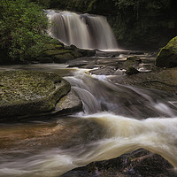 Buy canvas prints of Cwmdu waterfall on The Clydach River by Leighton Collins