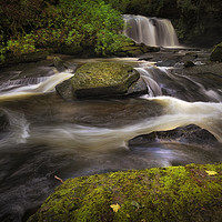 Buy canvas prints of Waterfall on The Clydach River by Leighton Collins