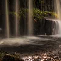 Buy canvas prints of Detail of a waterfall in South Wales by Leighton Collins