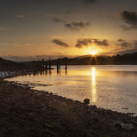 Buy canvas prints of Sunset over the Neath estuary by Leighton Collins