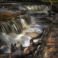 Buy canvas prints of Horseshoe falls Sgwd y Bedol by Leighton Collins