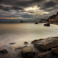 Buy canvas prints of High tide at Mumbles by Leighton Collins
