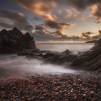 Buy canvas prints of Sunset on Rotherslade Bay by Leighton Collins