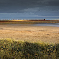 Buy canvas prints of The east and west piers in Swansea by Leighton Collins