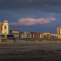 Buy canvas prints of Swansea coastal housing and observatory by Leighton Collins