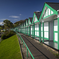 Buy canvas prints of Langland Bay chalets by Leighton Collins