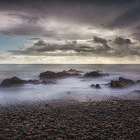 Buy canvas prints of Stormy weather over Bracelet Bay by Leighton Collins