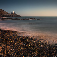 Buy canvas prints of Calm sea on Bracelet Bay by Leighton Collins