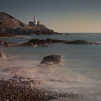 Buy canvas prints of A peaceful morning at Bracelet Bay by Leighton Collins