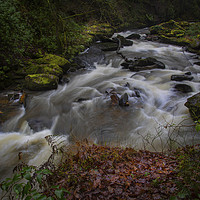Buy canvas prints of The Upper Clydach River in Pontardawe by Leighton Collins