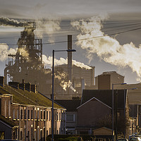 Buy canvas prints of Port Talbot Steel works by Leighton Collins