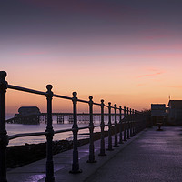 Buy canvas prints of Dawn at Mumbles pier by Leighton Collins