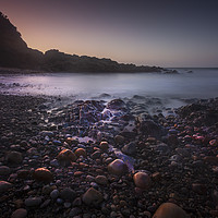 Buy canvas prints of Pebbles on Rotherslade Bay by Leighton Collins