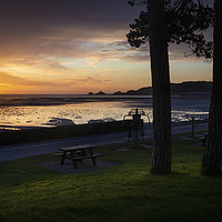 Buy canvas prints of A Winter sunrise in Swansea by Leighton Collins